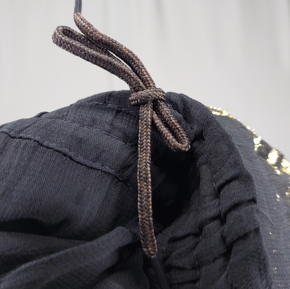 Sheer Maxi Skirt 1X Black Metallic Lace Full Aline Midi Maxi Skirt Boho Witchy - Picture 4 of 8